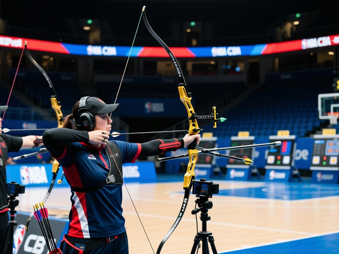 射箭项目紧张刺激，弓弩对射